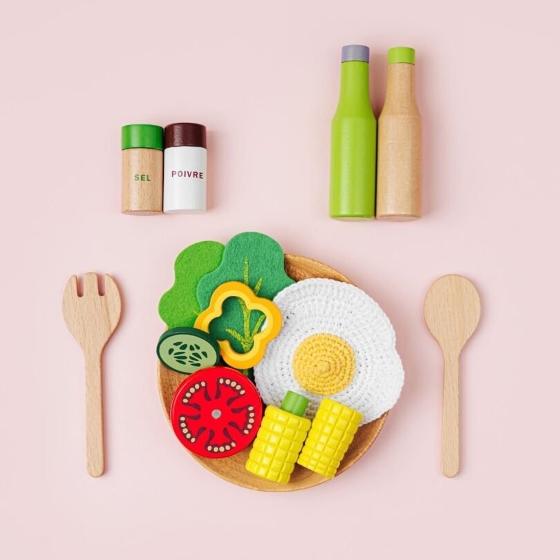 Wooden Play Kitchen Set for Kids