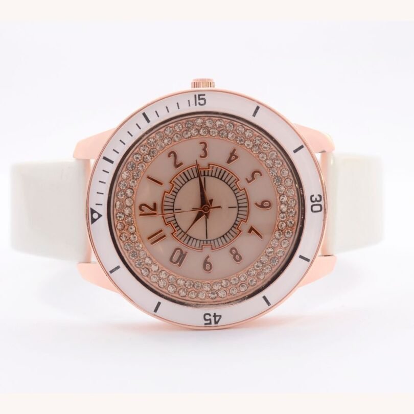Marble Fancy Leather Strap Wristwatch