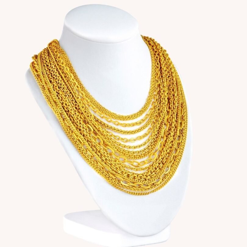 Golden Genuine Long Chained Necklace